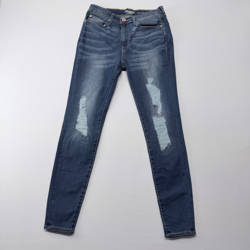 Denizen from Levis High Rise Jegging Distressed Skinny Jeans Blue Size 11 W30